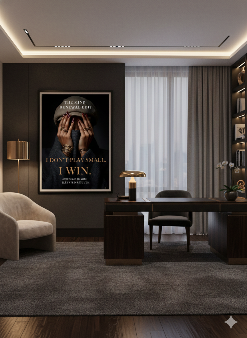 I Don't Play Small. I Win Wall Art Poster